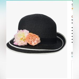 Collection XIIX women’s flower straw cloche